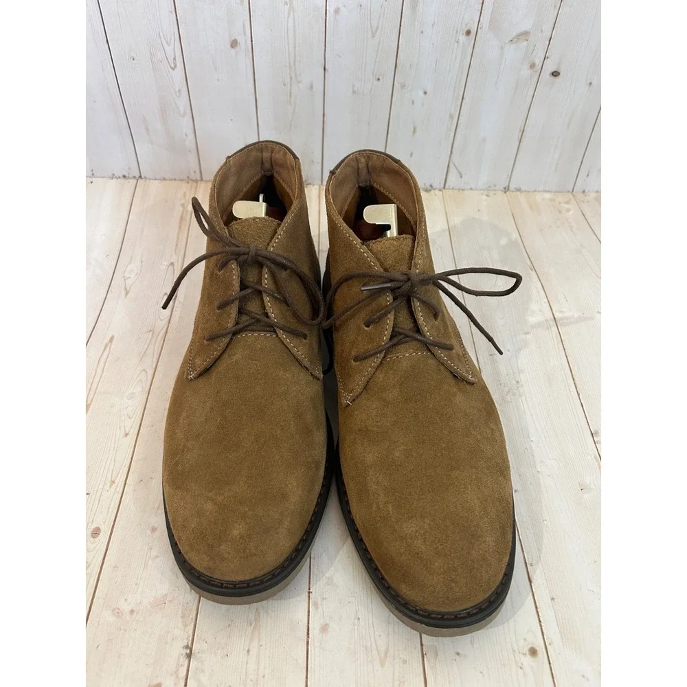 Nunn Bush Brown Suede Dual Comfort Lace-Up Shoes Size 8.5 Men's